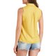 thumbnail image 4 of CAMISA SIN MANGAS DE CUELLO PUNTA PARA MUJER CHIC DE UN SOLO BOTÓN S AMARILLO, 4 of 7