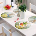 thumbnail image 5 of Round Placemats Plate Mats 15 Inch Non-Slip Heat Resistant Washable PVC Set Table Decoration for Kitchen Dining Rabbit and Yellow Easter Eggs, 5 of 6