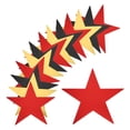 thumbnail image 1 of Uxcell 80Pcs Recortes de Estrellas Decoración de Estrellas de Papel Impresas Doble 6 Pulgadas (Rojo, Negro, Dorado), 1 of 6