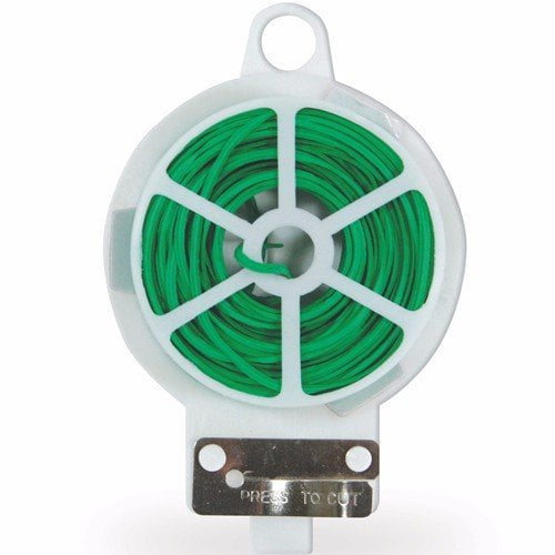 Wideskall 100 Feet Green MultiFunction Sturdy Garden Plant Twist Tie with Cutter