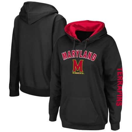 Women’s Colosseum Black Maryland Terrapins Loud and Proud Pullover Hoodie