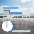 thumbnail image 5 of Dextrus Set of 6 Outdoor Patio Chairs,  Aluminum Dining Chair with Armest and Adjustable Feet for Outdoor Garden,  Backyard, White, 5 of 8