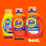 Tide Simply Laundry Detergent Liquid, Oxi Boost + Ultra Stain Release, Refreshing Breeze Scent, 129 fl oz, 96 Loads
