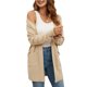thumbnail image 3 of Suéter Informal de Color Liso para Mujer, Cárdigan Oversize de Punto Suave para Mujer Crema L, 3 of 10