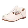 thumbnail image 3 of RotHome Girls Dress Shoes Toddler Mary Janes Flats Perforated Oxford Round Toe Non-Slip Flexible Soft Sole Breathable Lightweight Classic T-Strap Uniform Dressy Footwear, 3 of 8