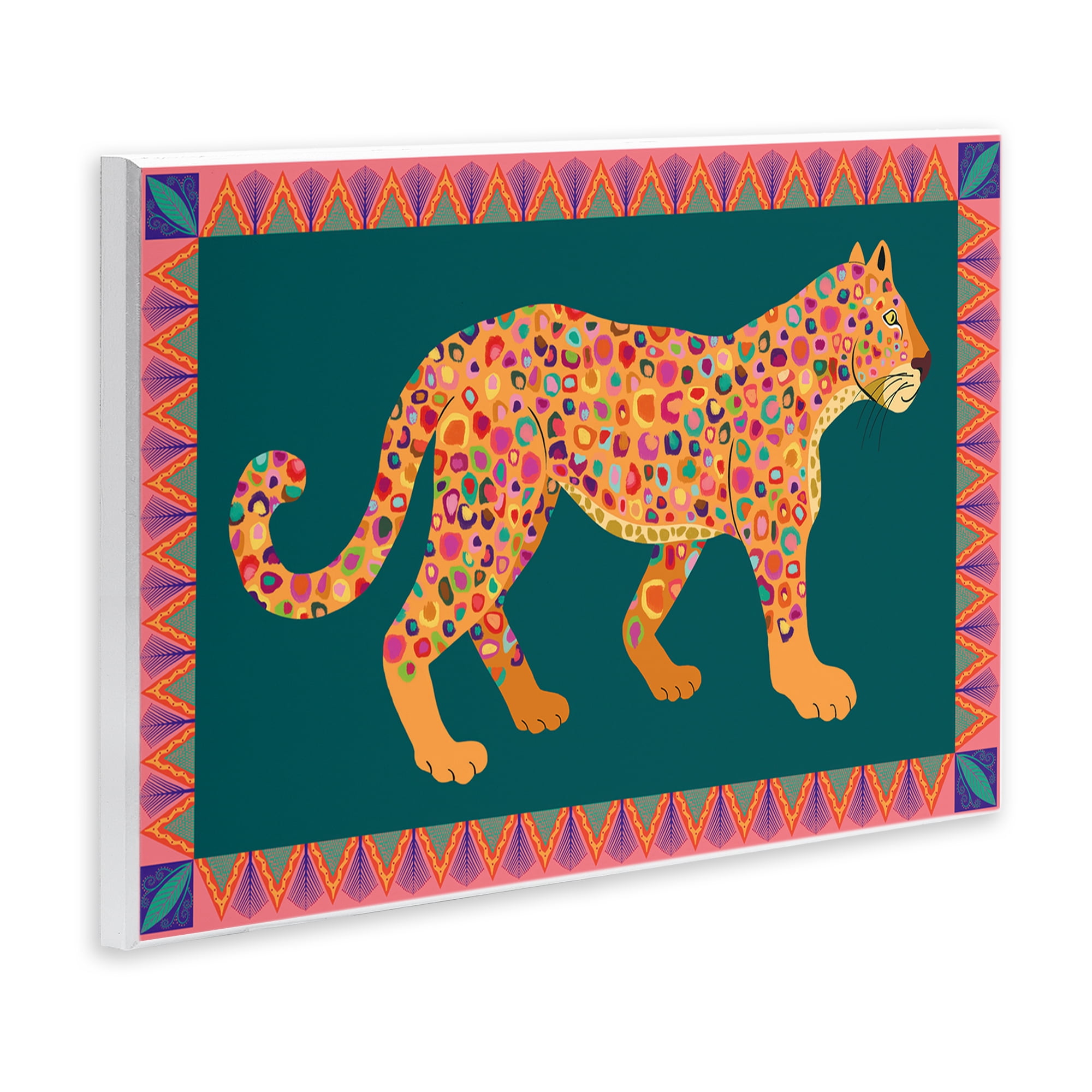 Stupell Industries Bold Patterned Lion Animals Painting Unframed Art Print Wall Art, 15 x 10