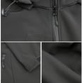 thumbnail image 4 of Men's Lightweight Removeable Hood Water Resistant Black Windbreaker Jacket (2X-Large), 4 of 4