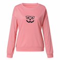 thumbnail image 2 of Gibobby Camisas Para Mujer Elegantes Top informal de manga larga a con cuello redondo y estampado pequeño y juguetón para mujer（Rosa， M), 2 of 4