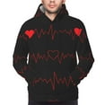 thumbnail image 5 of Bingfone Cardiogram And Heart Men'S Drawstring Hoodie Long Sleeve Pocket Sweatshirts-3x-Large, 5 of 9
