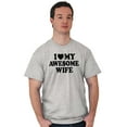 thumbnail image 3 of I Love My Awesome Wife Cute Husband Men's Graphic T Shirt Tees Brisco Brands X, 3 of 5