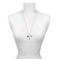 thumbnail image 3 of Delight Jewelry Silvertone Hot Pink Dots on Black Spinner Always My Mother Bar Zoe Necklace, 3 of 4