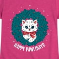 thumbnail image 3 of Instant Message - Happy Pawlidays - Toddler & Youth Girls Short Sleeve Graphic T-Shirt, 3 of 6