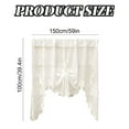 thumbnail image 2 of AUQ Beige Flower Lace Tie Up Embroidered Sheer Roman Curtains for Small Window Bathroom Window Curtain Adjustable Balloon Curtains for Living Room Bathroom 1 Panel W59 X L39 Inch, 2 of 7