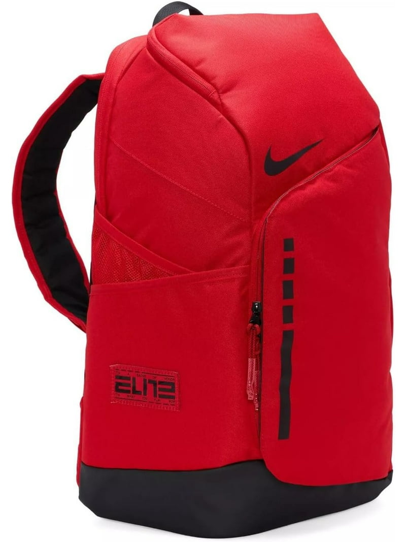 Nike Unisex Polyester Hoops Elite Backpack, Royal Red and Black