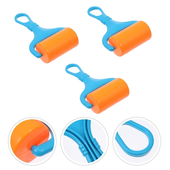 FESTFENDS 3Pcs Plastic Roller Brayers for Craft Assorted Color 13.3X8.7Cm DIY Tool Artists