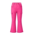 thumbnail image 3 of Liyamei Girls School Uniform Pants Elastic Waist Twill Bootcut Trousers Everyday Wear for 5-15 Years, 3 of 7