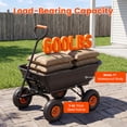thumbnail image 3 of Firstness Garden Dump Cart, 600 lbs 4 Cu.ft Heavy Duty Garden Wagon with Quick-Release Dumping for Garden Lawn Farm Landscaping, 3 of 11