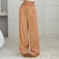 thumbnail image 3 of Sherpa Pajama Pants Women Soft Drawstring Elastic Waist Fluffy Pj Pants Comfy Lounge Fleece Lined Sleepwear Bottoms Ginger S, 3 of 6