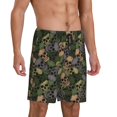 thumbnail image 2 of Kdxio Camouflage Skulls Print Mens Sleep Shorts Bottoms Soft Comfy Pajama Wear Pants with Drawstring Pockets, 2 of 7