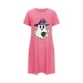 thumbnail image 5 of Somuwie Large size short Halloween women's nightdress with chest print round neck short sleeves short nightdress, 5 of 5