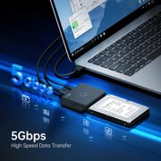 FIDECO SATA/IDE to USB 3.0 Adapter, Hard Drive Adapter Cable Converter for Universal 2.5/3.5 Inch IDE HDD, 2.5 Inch SSD, 5.25-Inch DVD/CD Drive