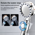 thumbnail image 4 of Billuyoard Cabezal de ducha ajustable con un solo botón, boquilla de agua de plástico manual de alta presión para el hogar, Hotel, gimnasio, apartamento, Juegos de accesorios de baño Plata Billuyoard HA009282-02, 4 of 6