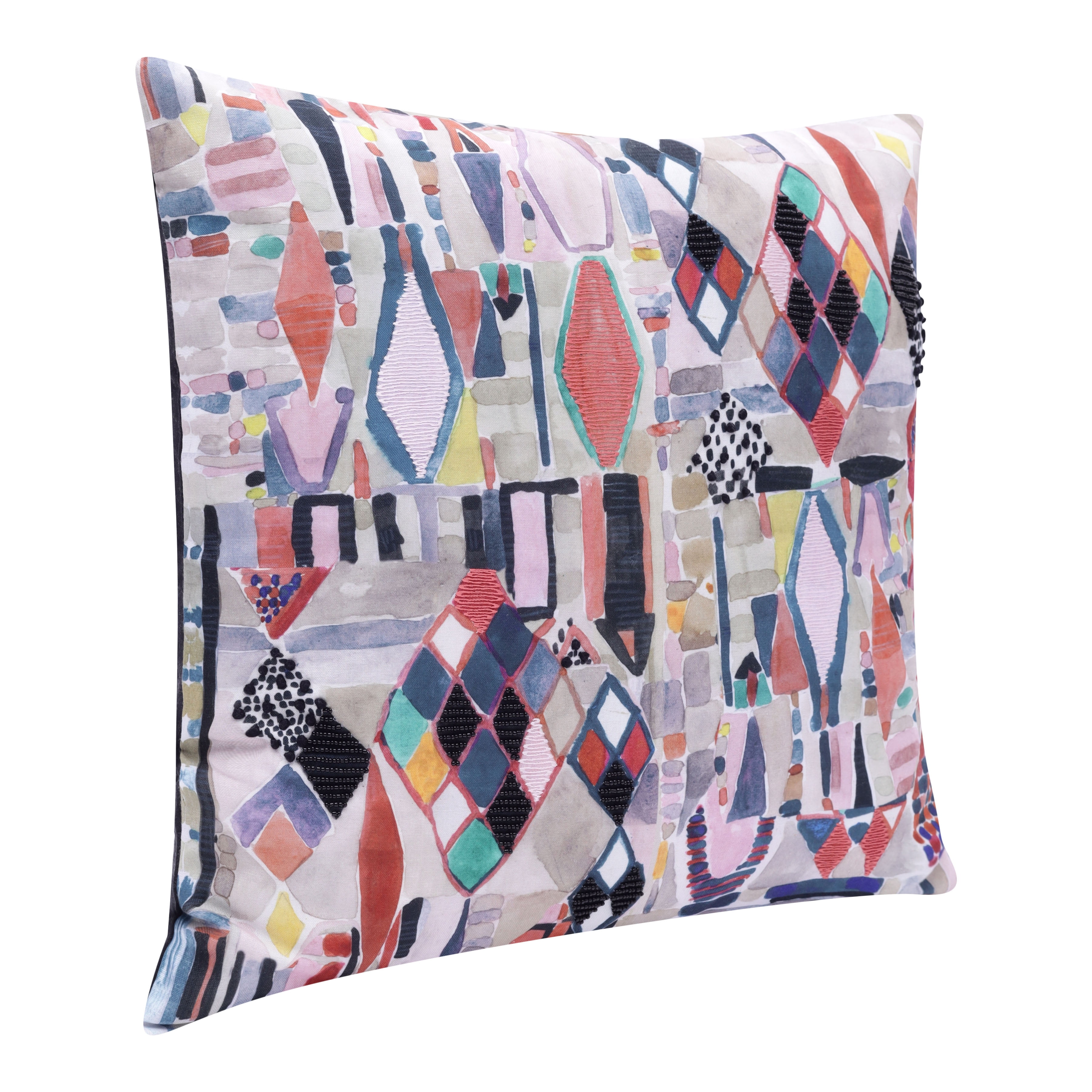 Harlow Hill Stacy Garcia 24" x 24" Mutlicolored Abstract Performance Adult Decorative Throw Pillow Cover