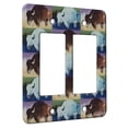 thumbnail image 1 of KuzmarK™ 2 Gang Rocker Wall Plate - American Bison Buffalo Matriarch Wildlife Pattern Art by Denise Every, 1 of 1