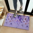 thumbnail image 2 of Purple Butterfly Flower Pattern Door Rugs,Washable Non Slip Door Mats Indoor,Decorative Door Mats,Entry Mat Indoor for Entrance,Bedroom,Kitchen,Bathroom,16"x24", 2 of 6