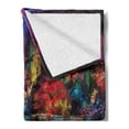 thumbnail image 2 of Garden Soft Flannel Fleece Throw Blanket, Colorful Christmas View at Buchart Gardens Celebrations Seasonal Nature Picture, Cozy Plush for Indoor and Outdoor Use, 60" x 80", Teal and Red, by Ambesonne, 2 of 5