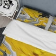 thumbnail image 4 of Designart "Cosmic Vibrations in Yellow and Grey II" Abstract Bedding Covert Set - Modern Yellow Transitional Bed Set With 1 Sham, 4 of 6