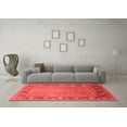 thumbnail image 3 of Ahgly Company Indoor Square Oriental Red Industrial Area Rugs, 7' Square, 3 of 4
