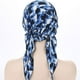 thumbnail image 3 of Qarigey Sombrero turbante de bandana preatado con estilo azul, gorro de cobertura total para la cabeza para mujer, tamaño adecuado Accesorio para el cabello, 3 of 6