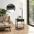 thumbnail image 3 of FIMEI Floor Lamp with Table and USB Ports, Gray, 57" with Bulb, 3 of 13
