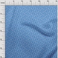 thumbnail image 3 of oneOone Velvet Medium Blue Fabric Asian Block Sewing Material Print Fabric By The Yard 58 Inch Wide, 3 of 5