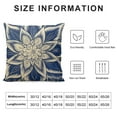 thumbnail image 5 of GOSMITH Skully Modern European Navy Blue Abstract Floral Home Sofa Decorative Throw Pillow Cover Cushion Case Square Design Printed Pillowcase, 5 of 5