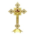 thumbnail image 3 of Figura de crucifijo de pie, colección de crucifijo de Jesús, crucifijo con soporte para oraciones, decoración del hogar, adorno coleccionable ,, 3 of 8