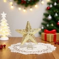 thumbnail image 3 of Christmas Tree Topper Star With Colorful Sequins Hollow Lace Structure And 3D Design Perfect For Festive Decoration Window Desktop Ornaments Reusable And Durable, 3 of 5