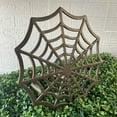 thumbnail image 4 of Zeckos Cast Iron Spider Web XL Hose Holder, Bronze, Outdoor Wall Mount, 4 of 9
