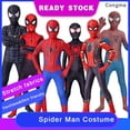 thumbnail image 2 of Congme S pider-Disfraz de superhéroe para niños y adultos, ropa de Cosplay, mono de araña de hierro, lejos de casa Fivean unisex, 2 of 2