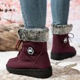 thumbnail image 5 of Unisex Lace Up Winter Snow Boots Comfortable Wide Width Platform Non Slip Mid Calf Hiking Boots, 5 of 8