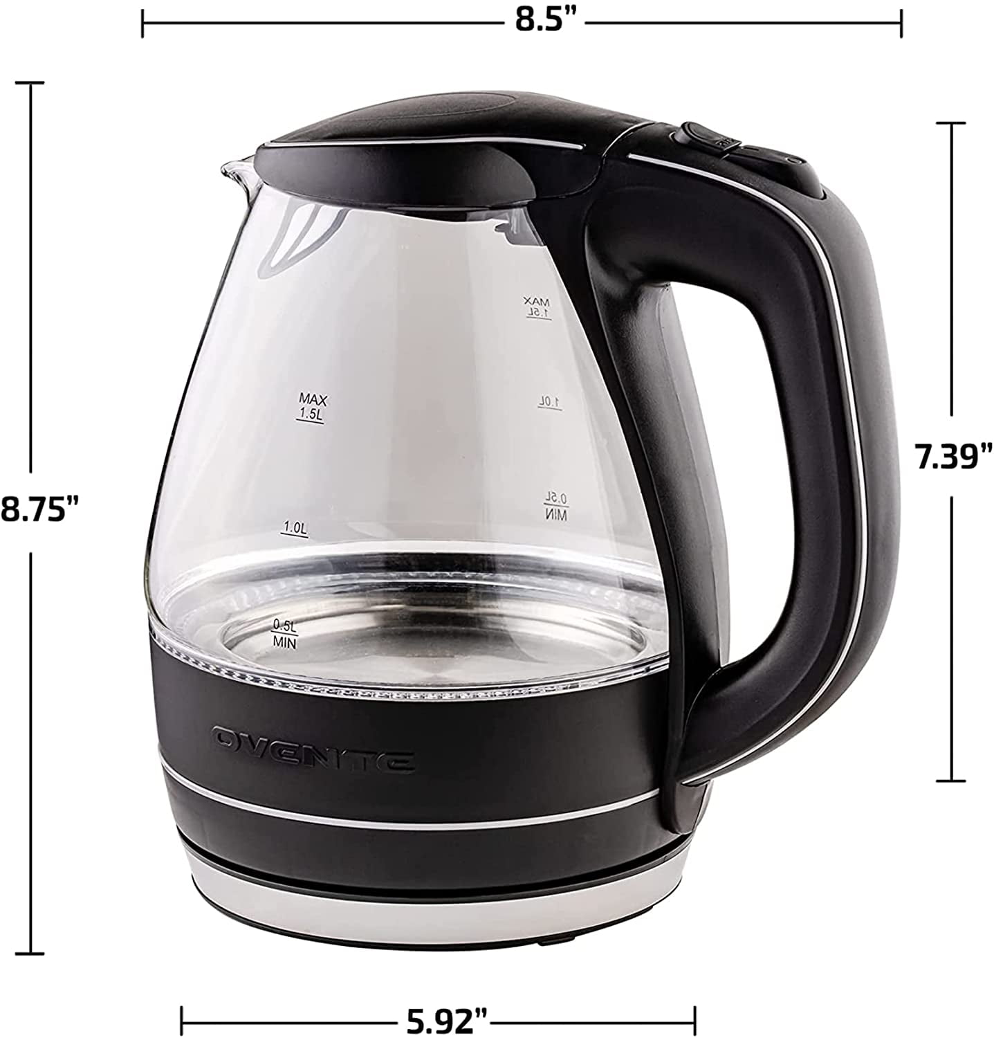 Winado Silver 10-Cup Corded Electric Kettle in the Water Boilers