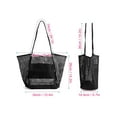 thumbnail image 5 of Deago Mesh Beach Tote Bag for Women Shoulder Handbag Causal Hobo Pool Bags for Travel Pool Vacation Cruise Essentials (Black), 5 of 9