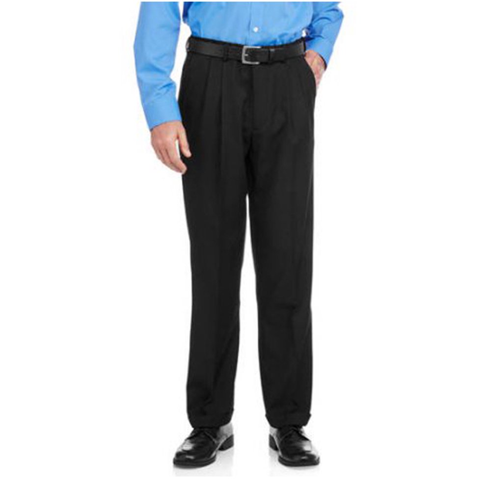 Men's Adjustable Waist Pleated Dress Pant