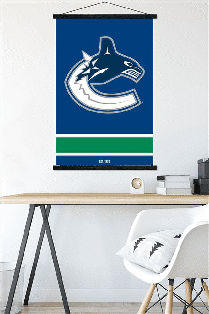 NHL Vancouver Canucks - Logo 21 Wall Poster with Magnetic Frame, 22.375" x 34"