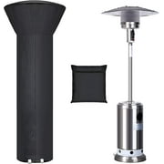 Huakan Patio Heater Covers with Zipper and Storage Bag,Black,89'' Height x 33" Dome x 19" Base Black