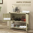 thumbnail image 4 of HOMCOM Buffet de Cuisine avec Armoire de Rangement, Étagère Inférieure, Chêne, 4 of 10