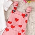 thumbnail image 6 of Bovxnpu Baby Girl Bodysuit, Infant Baby Cotton Bodysuits, Girls' Summer Strip Romper Flying Sleeve Short Sleeved Shirt Printed Strap Pants Set 18 Months, 6 of 7