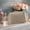 Khaki, variant on Knitted Cosmetic Bag Pineapple Texture Pencil Case Striped Color-Blocked Portable Makeup Organizer 9.06x4.13x6.1 Inches
