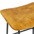 thumbnail image 6 of Duhome Square Tufted Counter Bar Stools Velvet Upholstered Set of 2, Backless Bar Stools for Kitchen Island 24” Yellow, 6 of 8